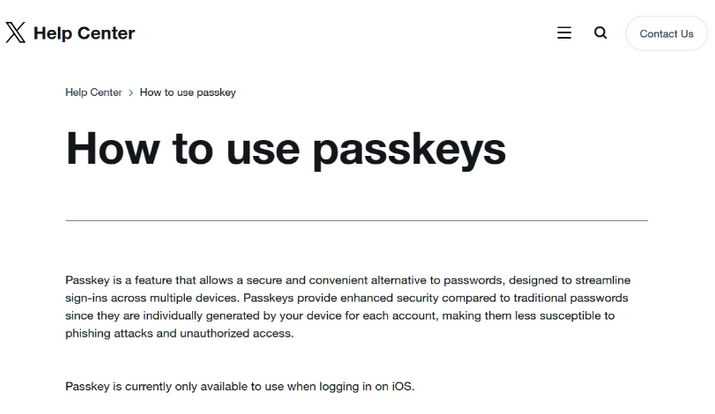 清新苹果维修店铺分享iOS用户如何通过通行密钥(Passkey)登录 