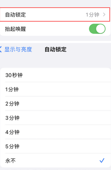 清新苹果换屏维修分享无法调整iPhone自动锁屏的时间怎么办